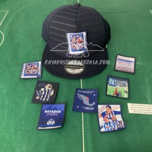 IMG_1371 Gorra Azul Rayados con 7 parches intercambiables ajustable unitalla