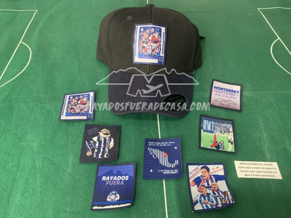 Gorra Rayados con 7 parches intercambiables ajustable unitalla