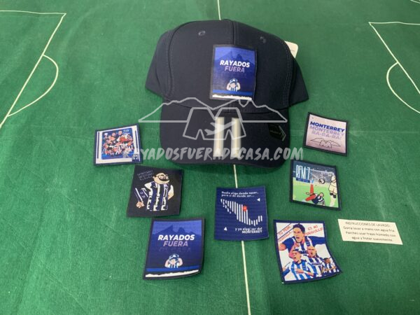 Gorra Rayados con 7 parches intercambiables ajustable unitalla