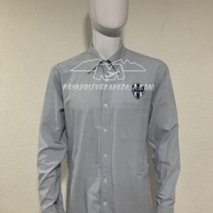 Camisa formal Rayados de cuadros azul con blanco