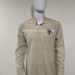 Camisa formal Rayados de cuadros café con blanco