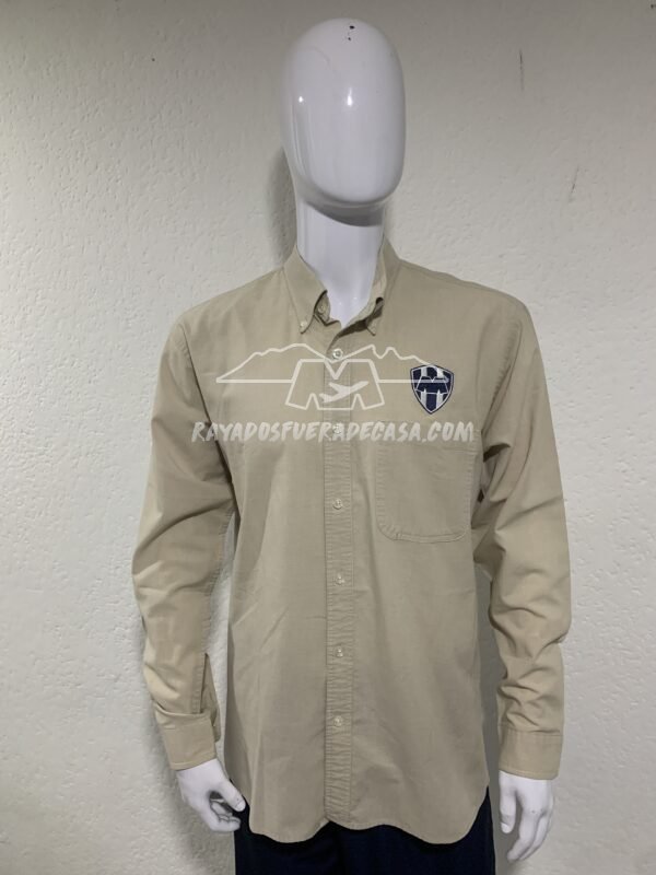 Camisa formal Rayados de cuadros café con blanco