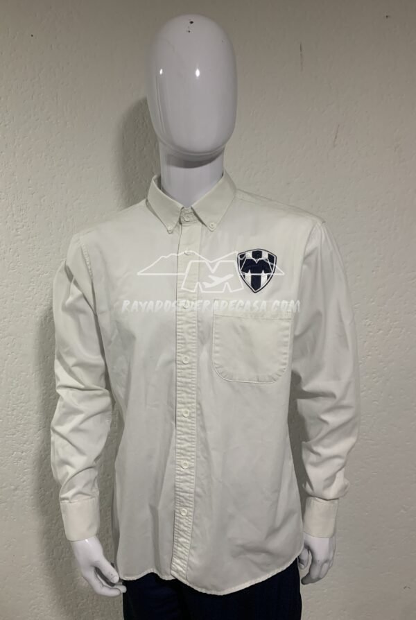 Camisa formal Rayados lisa color blanco En La Vida y En La Cancha