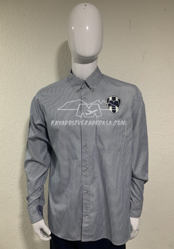 Camisa formal Rayados líneas azul con blanco