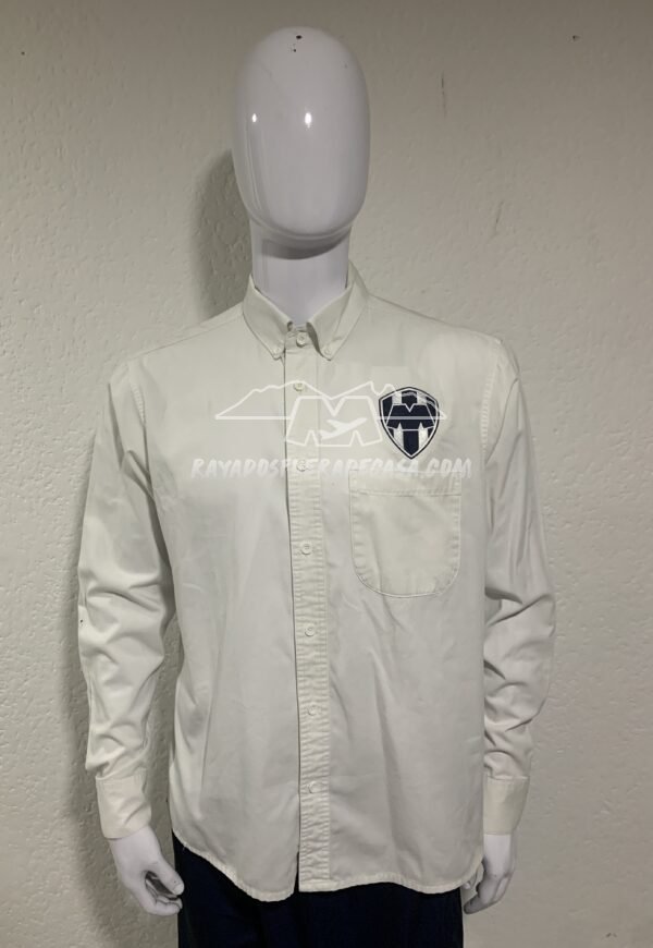 Camisa formal Rayados lisa color blanco
