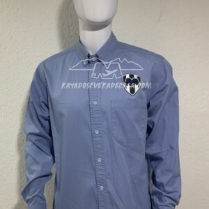 Camisa formal Rayados lisa color azul