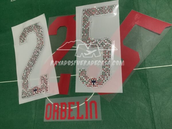 Dorsales oficiales 100 años Coca Cola, partido vs Cruz Azul